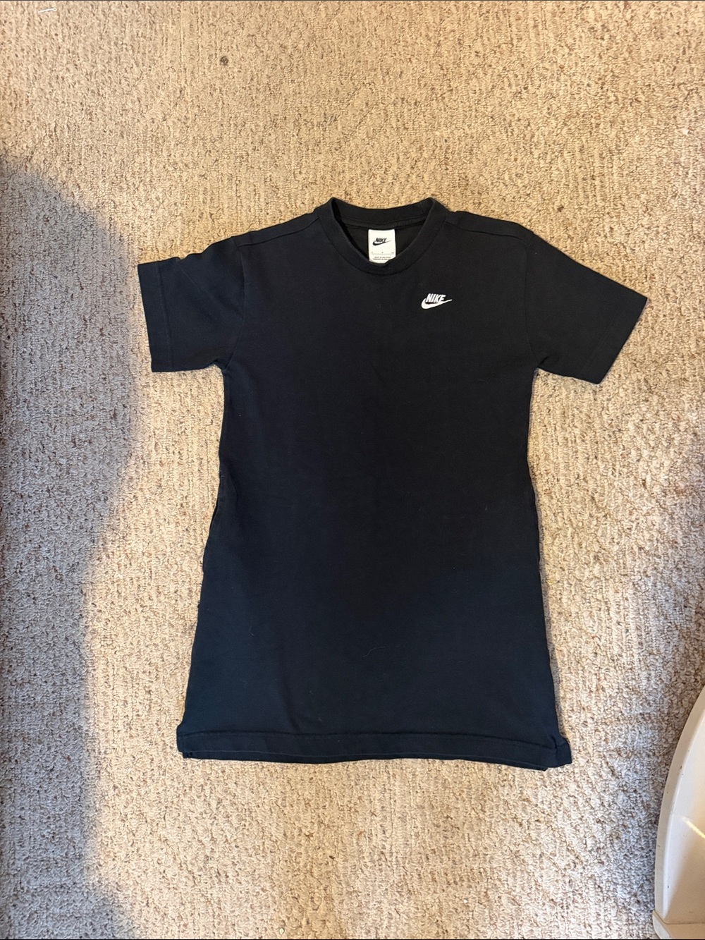 Kids Nike Black Fitted T-Shirt Dress size Small